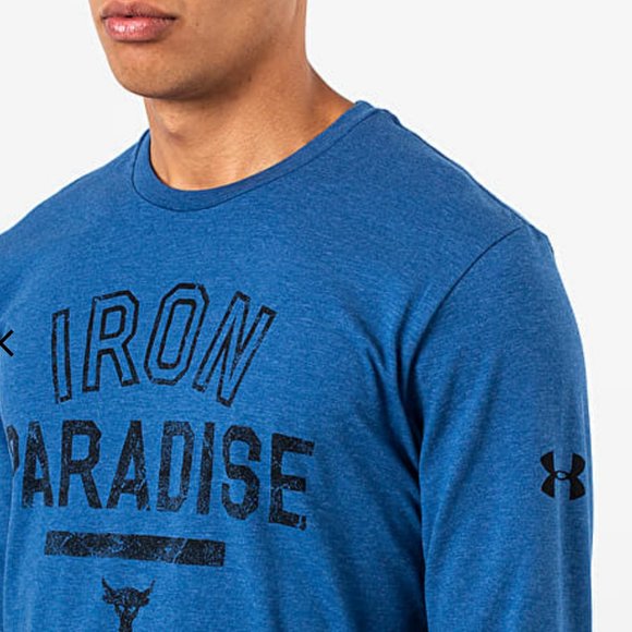 🌿Sale🌿 UNDER ARMOUR PROJECT ROCK IRON PARADISE L SLEEVE Men's 1346101 480 - Picture 3 of 4